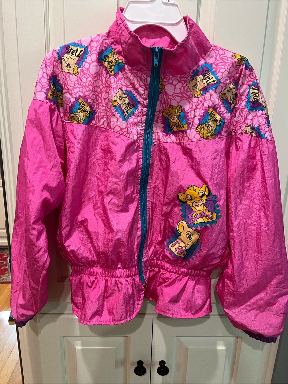 Vintage Disney Bright Pink Lion King Simba Graphic Jacket